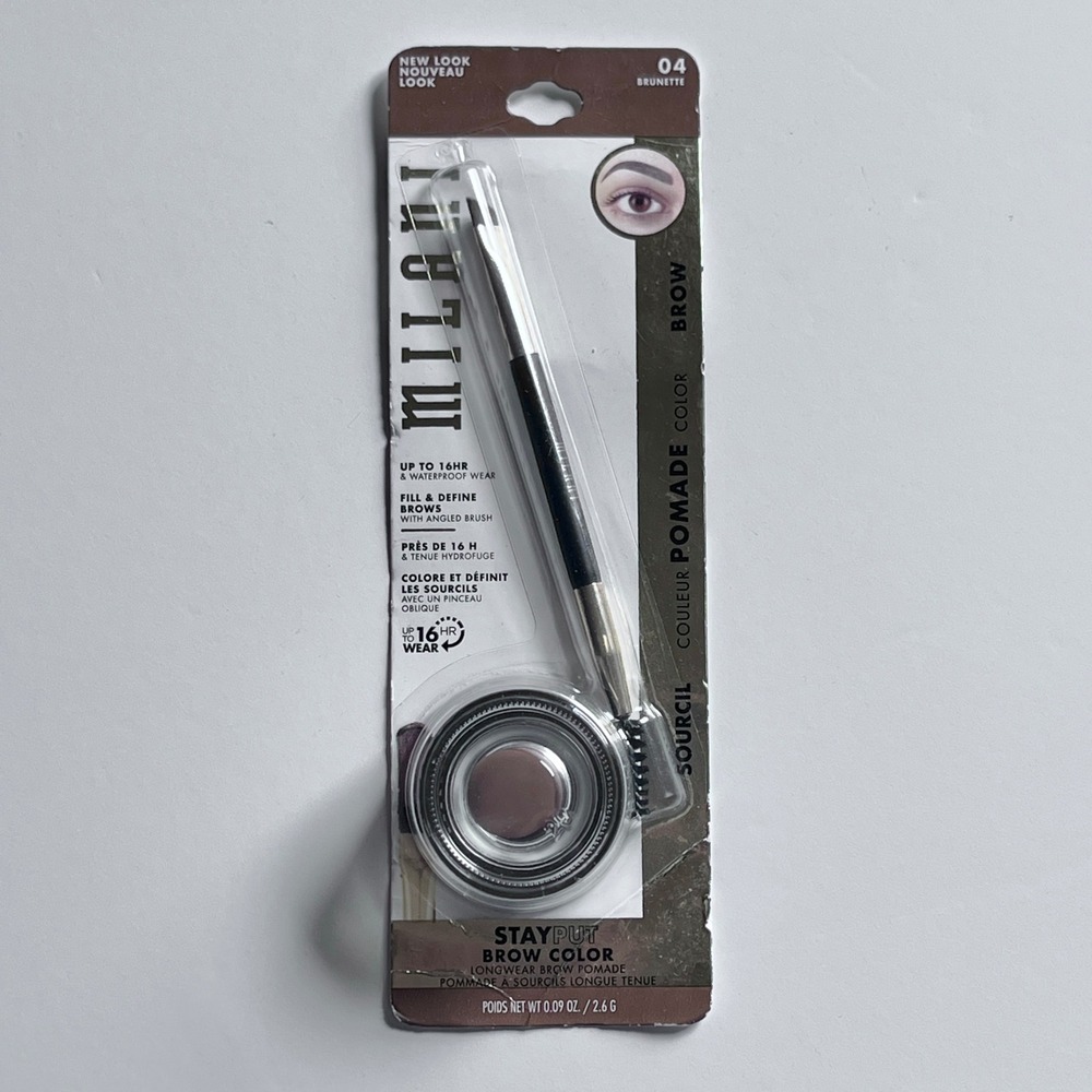 Milani Stay Put Brow Color Pomade 0.09oz 04 Brunette New Longwear